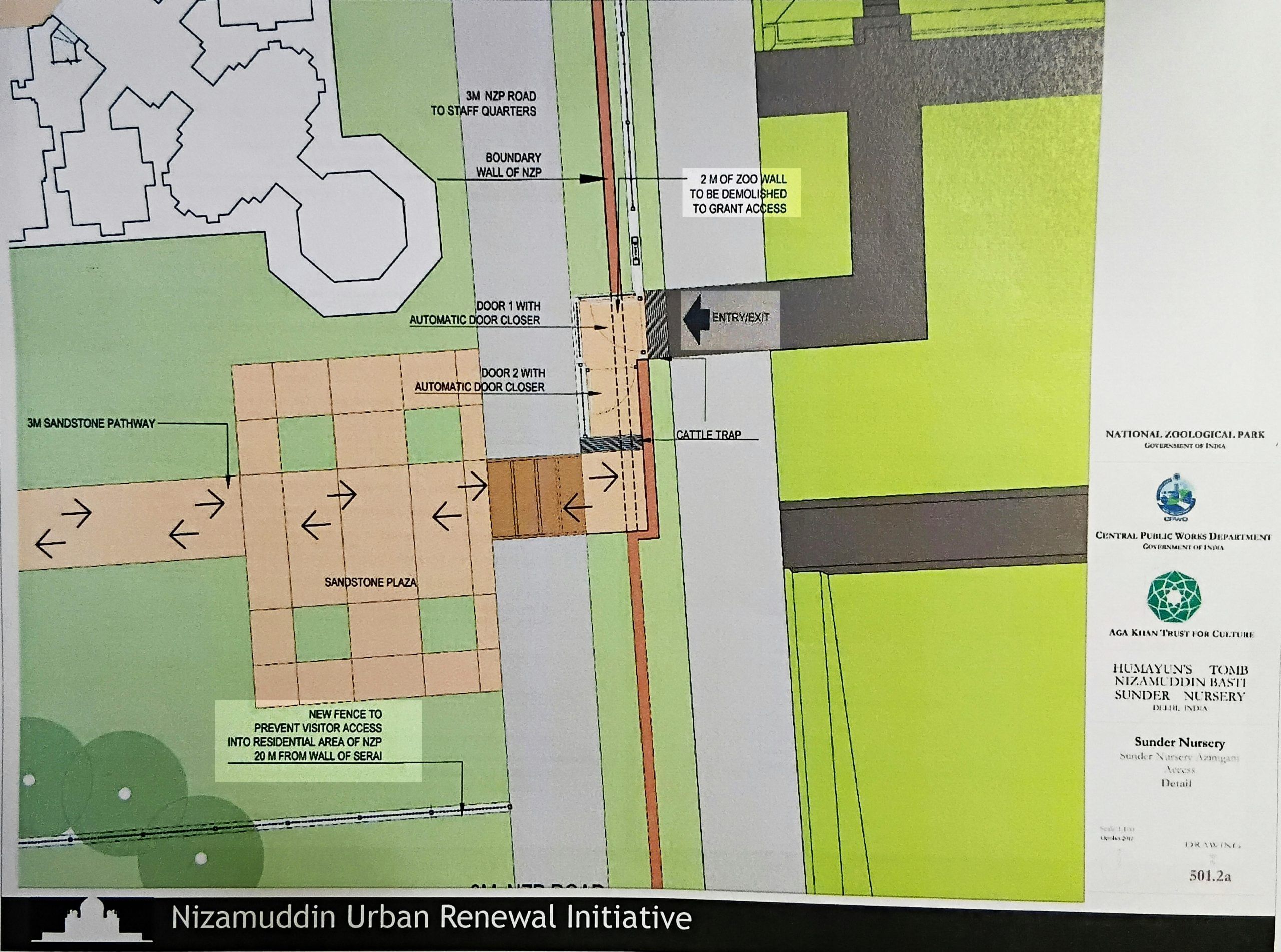 Drawings detailing the provision of access to visitors and preventive measures ensuring sanctity of the zoo area | Photo: AKTC