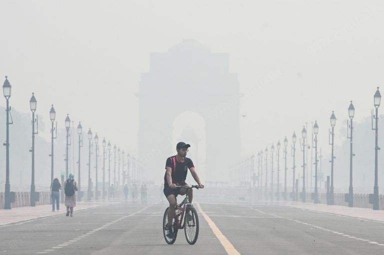 ThePrint photos of the week: Post-Diwali pollution in Delhi & Yamuna clean-up drive for Chhath