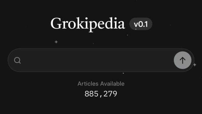 The home page of Elon Musk’s Grokipedia The home page of Elon Musk’s Grokipedia