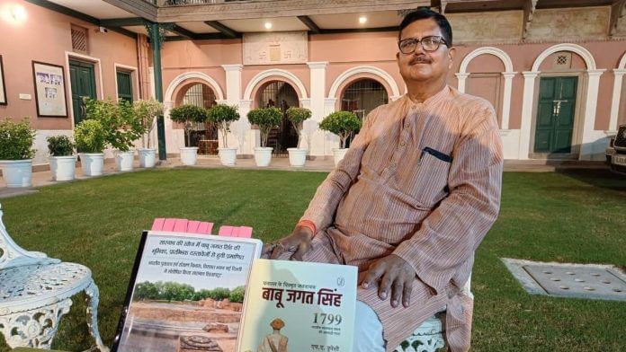 Pradeep Narayan Singh, a member of the royal family of Varanasi who spearheaded the campaign to correct his ancestor history Sarnath plaque