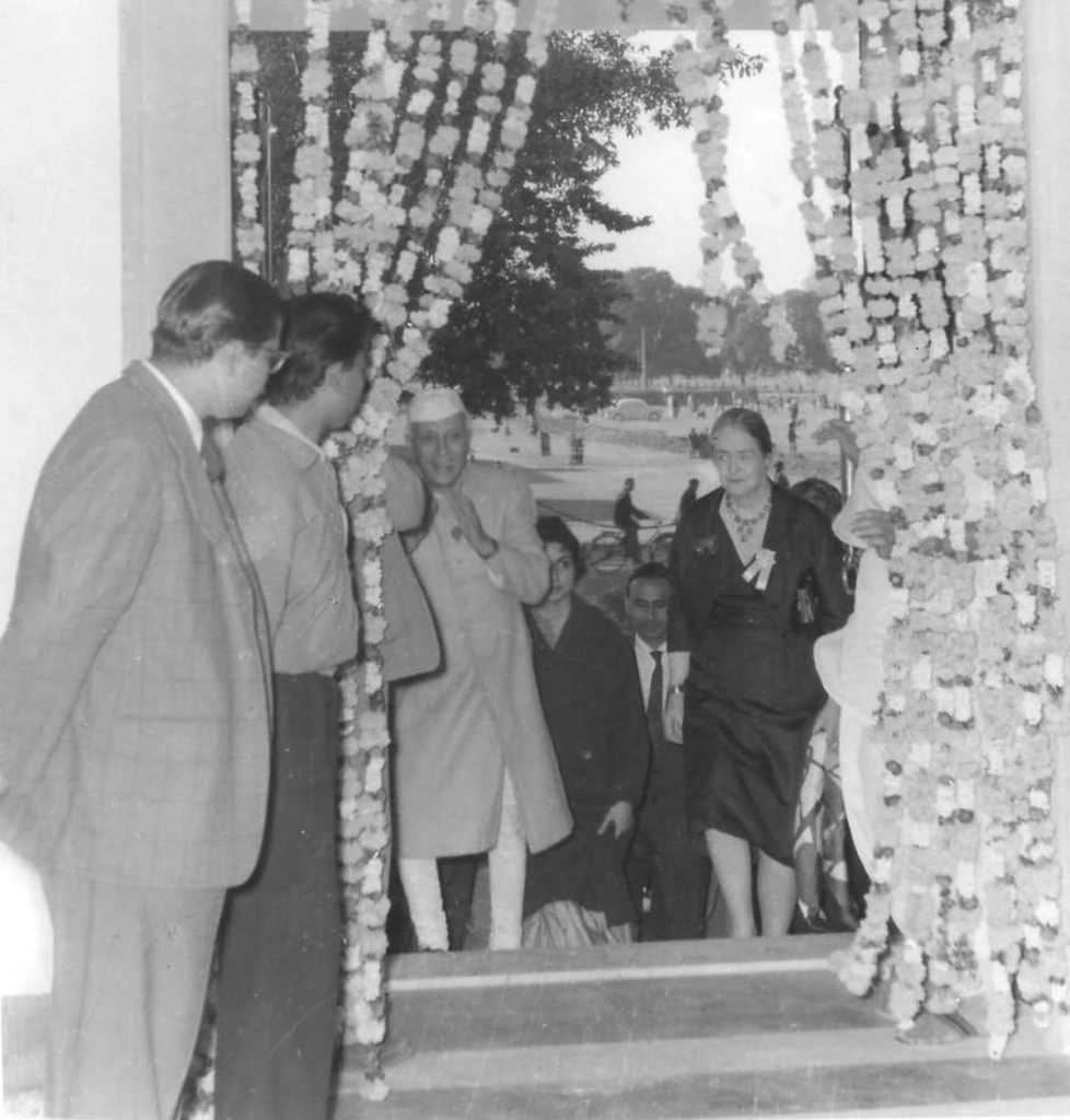 Nehru and Grace Morley at the National Museum 