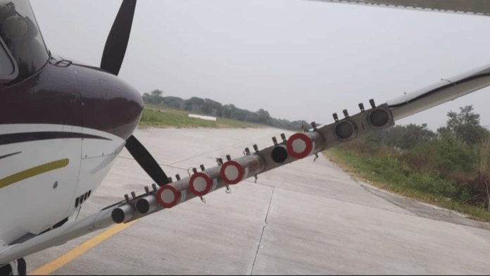 Untitled design (39) A Cessna aircraft takes off from Meerut Airport for Delhi to release cloud seeding flares | X/@mssirsa
