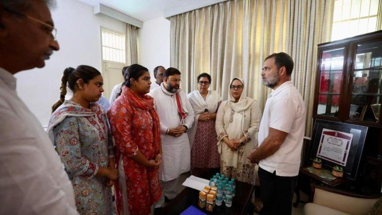 Rahul meets Haryana IPS officer’s family & sends Saini govt a message: ‘Stop this tamasha’