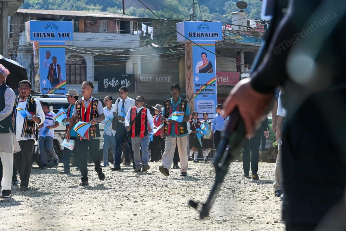 Security was tightened ahead of Muivah's arrival | ThePrint/Suraj Singh Bisht