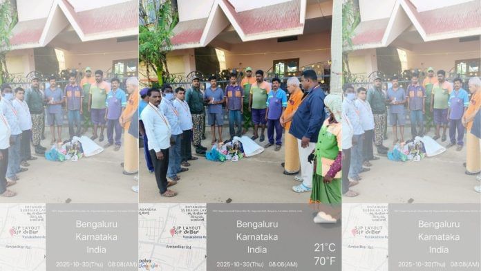 Garbage dumped by GBA outside a house in Bengaluru’s SJP Layout | X/@GBA_office