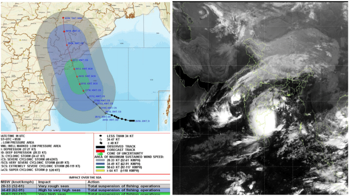cyclone montha Satellite image of Cyclone 'Montha' over Bay of Bengal | PTI