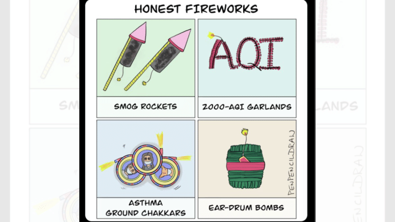 Key ingredients for a toxic Diwali: Smog rockets, AQI anars, asthma chakris