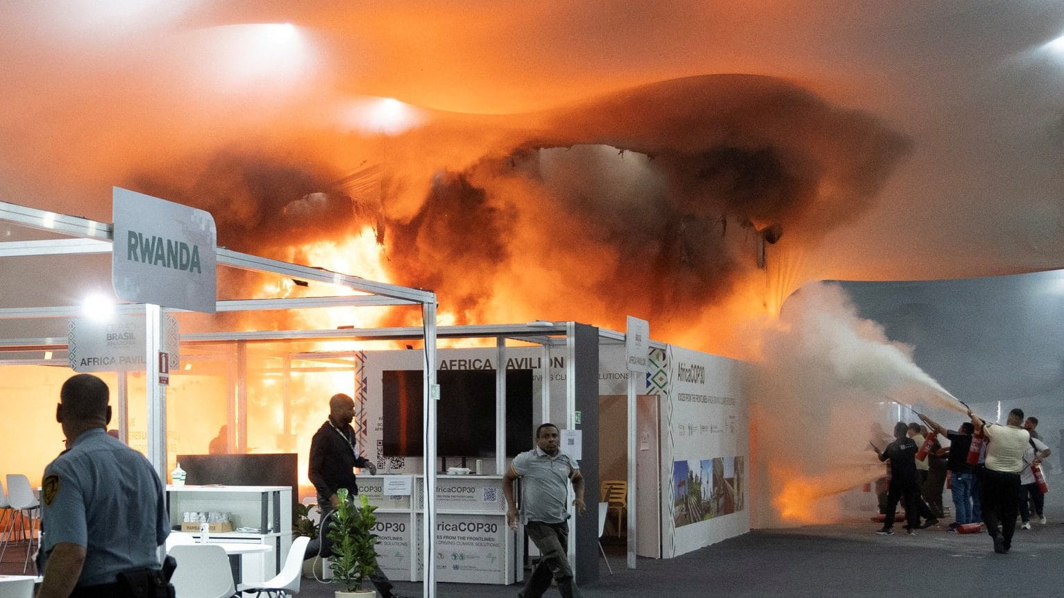 COP30 talks pause after fire triggers evacuation at Brazil summit
