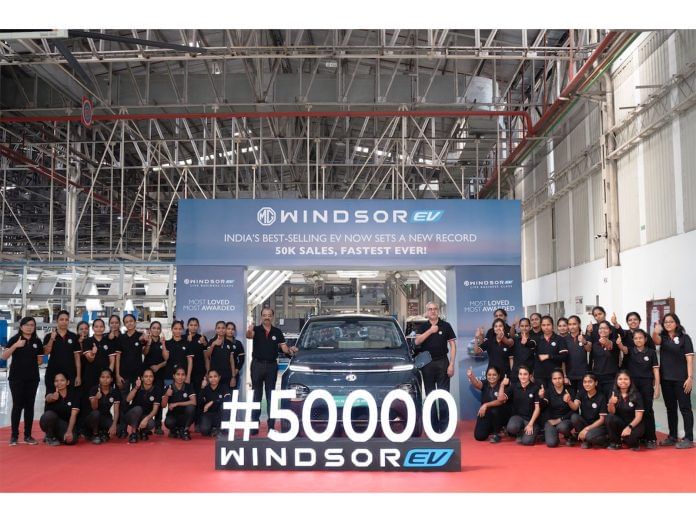 JSW MG Motor India Sells 50,000 Units of MG Windsor in Under 400 Days