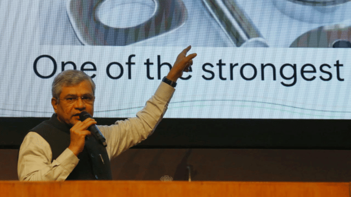 Railway and Information and Brodcasting Minister Aswini Vaishnaw during press conference in Delhi announcing Cabinet decisions | Praveen Jain | ThePrint