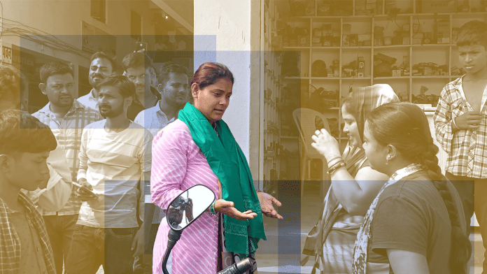 Shivani Shukla, the RJD candidate from Lalganj, has taken on the challenge to keep her beleagured family relevant in Bihar politics | Illustration/Deepakshi Sharma