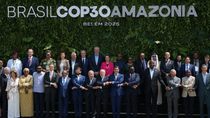 Leaders attending the COP30 U.N. Climate Summit pose for a group photo in Belem, Brazil, Friday, Nov. 7, 2025 | PTI