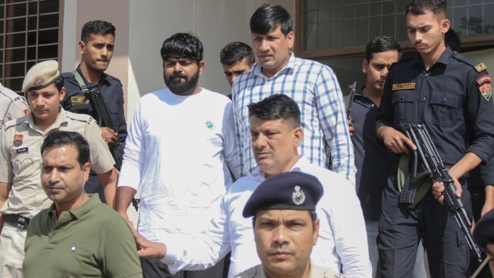 Representational | File photo of cow vigilante Mohit Yadav alias Monu Manesar being produced before Pataudi court in Gurugram | ANI