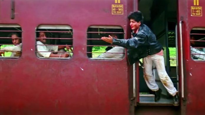 SRK train scene ddlj Shah Rukh Khan railway narratives