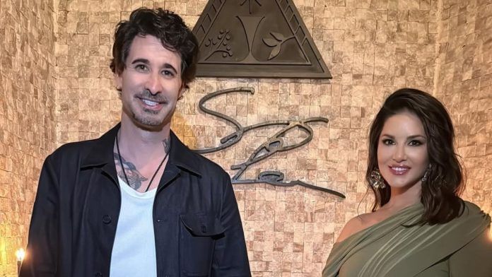 Sunny Leone and her husband Daniel Weber at the launch of her new bar Potions | Instagram