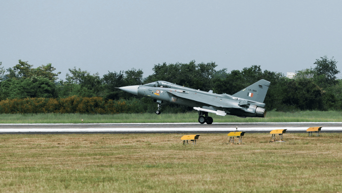 Hindustan Aeronautics Limited (HAL) Tejas Mark 1A, a light combat aircraft takes off ahead of its maiden flight at HAL Nashik, India, October 17, 2025 | Reuters
