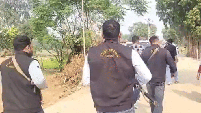 Screengrab from raid in Faridabad from which IED explosives and AK-47 rifle were recovered | X/@ANI