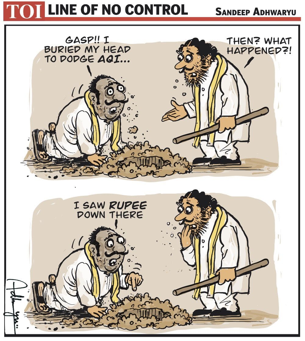 Sandeep Adhwaryu for The Times of India | X/@CartoonistSan