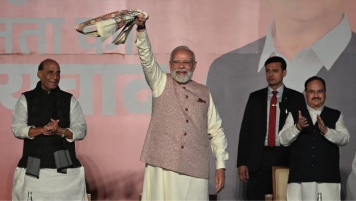 PM Modi takes the stage after the Bihar win | Suraj Singh Bisht | ThePrint