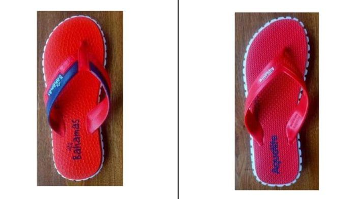 Images of Relaxo’s product (left) and Aqualite product from the court order