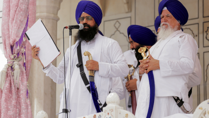Representational image. | File photo of Akal Takht Sahib's Jathedar Giani Kuldeep Singh announcing religious punishment. | ANI