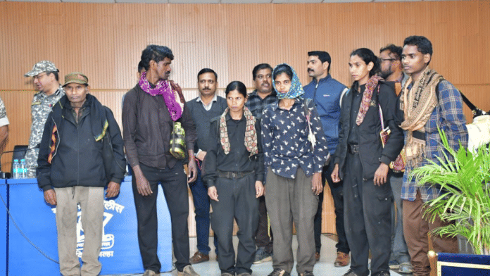 The Maoist group that surrendered before the Maharashtra Police on Friday | By Special Arrangement