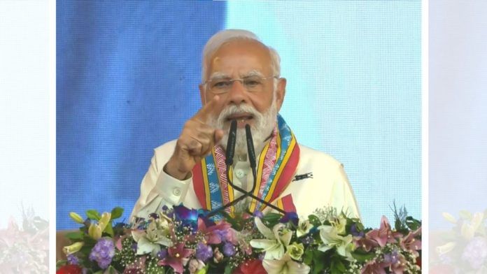 Prime Minister Narendra Modi addresses the crowd at Nava Raipur, Chhattisgarh | ANI
