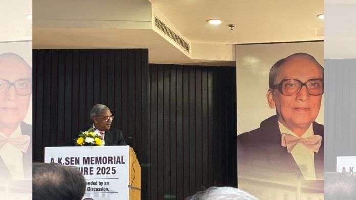 Supreme Court judge Justice Vikram Nath speaking at the A.K. Sen Memorial Lecture in Delhi | Khadija Khan | ThePrint