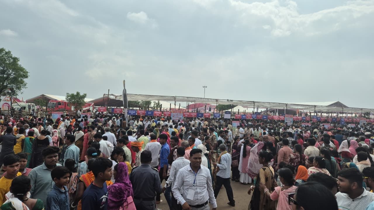The crowd at the silver jubilee celebrations in Nava Raipur | Shubhangi Mishra | ThePrint