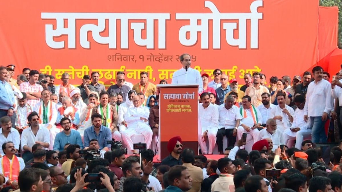 At the Oppn's 'March for Truth' rally in Mumbai | X/@OfficeofUT