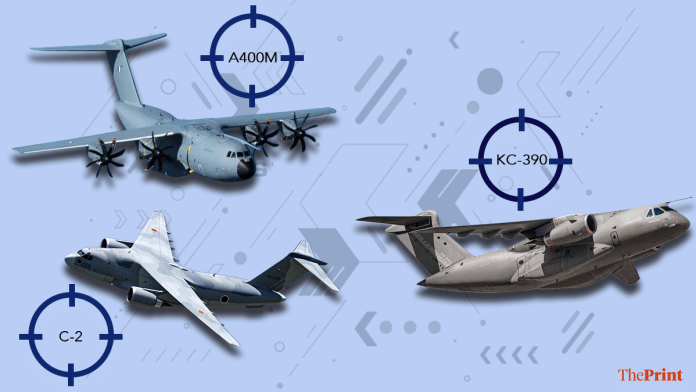 Aircraft in running for medium transport aircraft order | Illustration: Sonali Dub/ThePrint