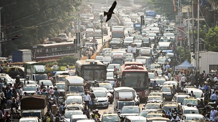 Representational image of a traffic jam at Mumbai's Crawford Market | ANI