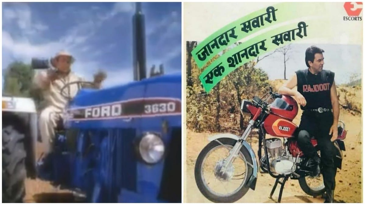 Dharmendra was the king of everyman advertising, Rajdoot bikes to Ford tractors