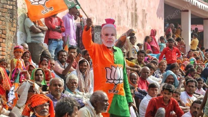 From 42.6 per cent votes that the BJP got in the 2020 Assembly election, its vote share went up to 49.3 per cent in the 2024 Lok Sabha election; it’s 48.6 per cent in the 2025 Assembly election |Praveen Jain | ThePrint