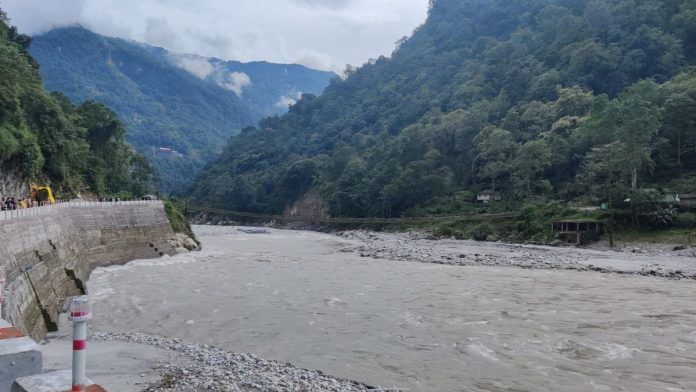 In Sikkim, even after the devastation, constructions continue to grow along the riverbank