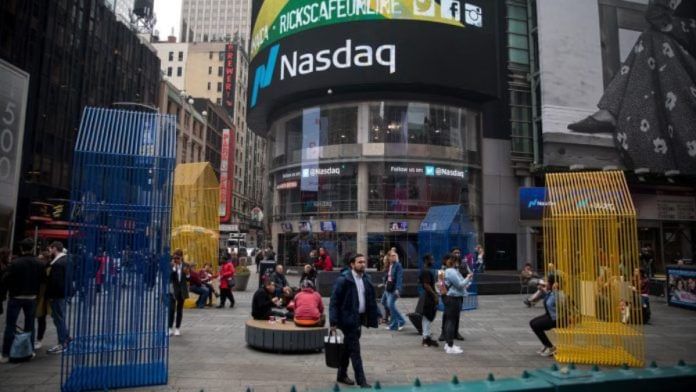 Pedestrians pass in front of the Nasdaq MarketSite in the Times Square neighborhood of New York, US (representational image) | Photo: Michael Nagle | Bloomberg