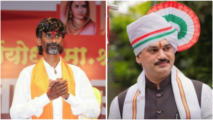File photo of Manoj Jarange (left) and NCP leader Dhananjay Munde (right) | ANI/Facebook