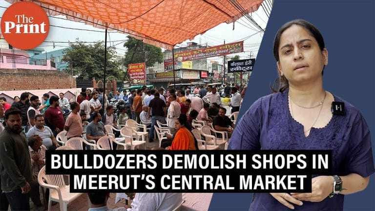 Bulldozers raze Meerut’s ‘Connaught Place’. It’s a story of master plan vs ‘organic markets’