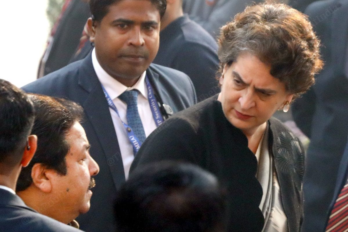 Congress Leader Priyanka Gandhi with Rajiv Shukla | Praveen Jain | ThePrint