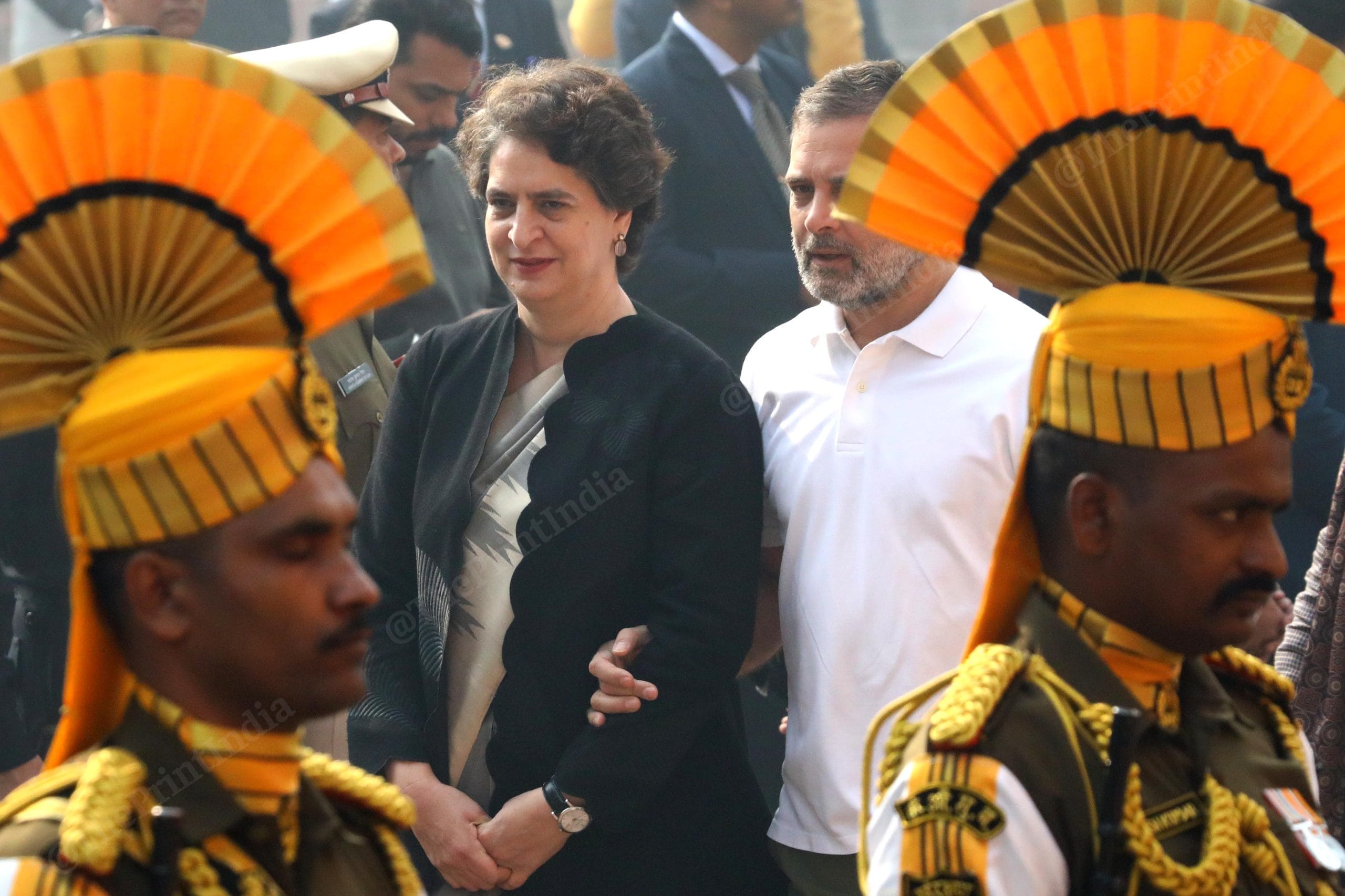 Lop Rahul Gandhi along with his sister Priyanka Gandhi at a event in Parliament House | Praveen Jain | ThePrint