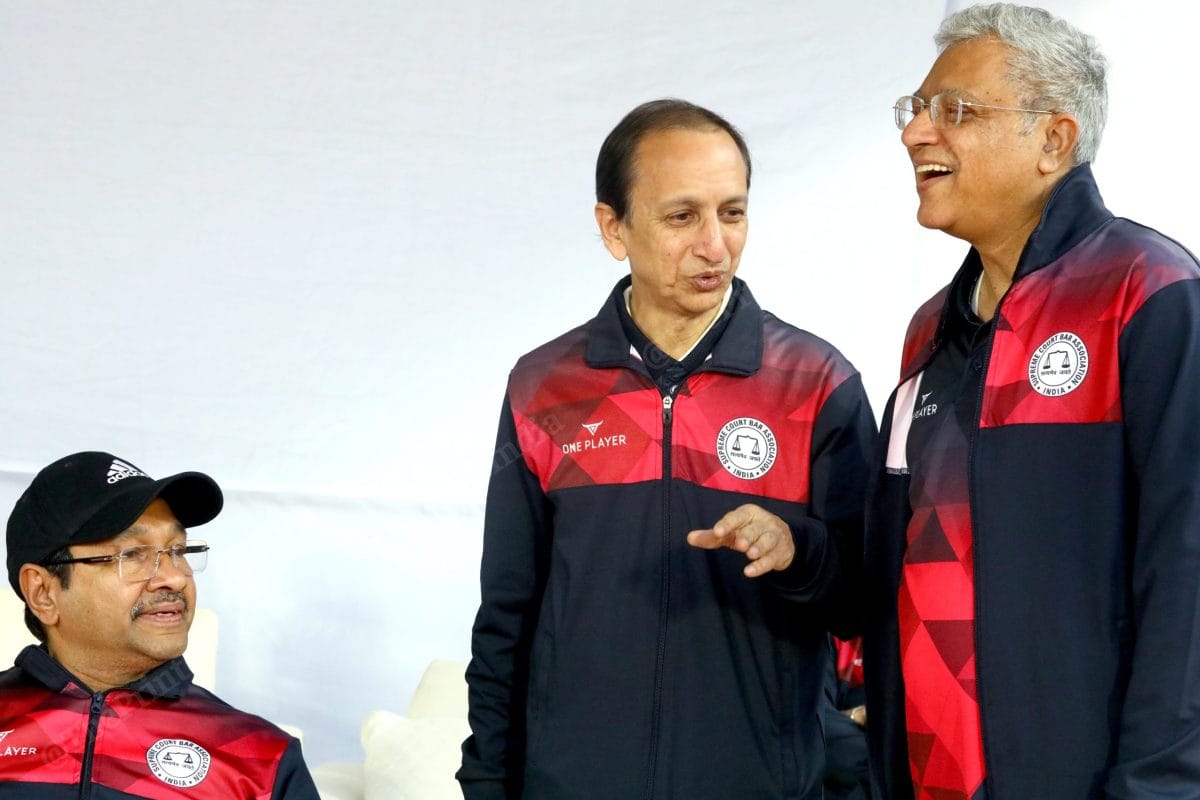 Supreme court judges Justice MM Sundresh (sitting), Justice PS Narasimha (standing) and Justice AS Chandurkar (middle) | Praveen Jain | The Print