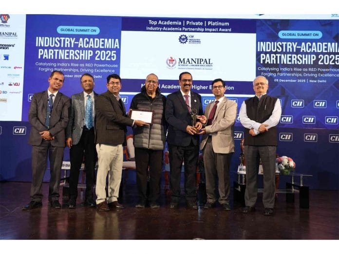 MAHE Honoured with Prestigious CII Industry-Academia Partnership Award