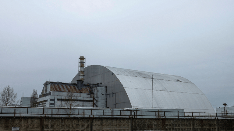 How the now-damaged Chernobyl nuclear plant protective ‘shield’ was built to block radiation