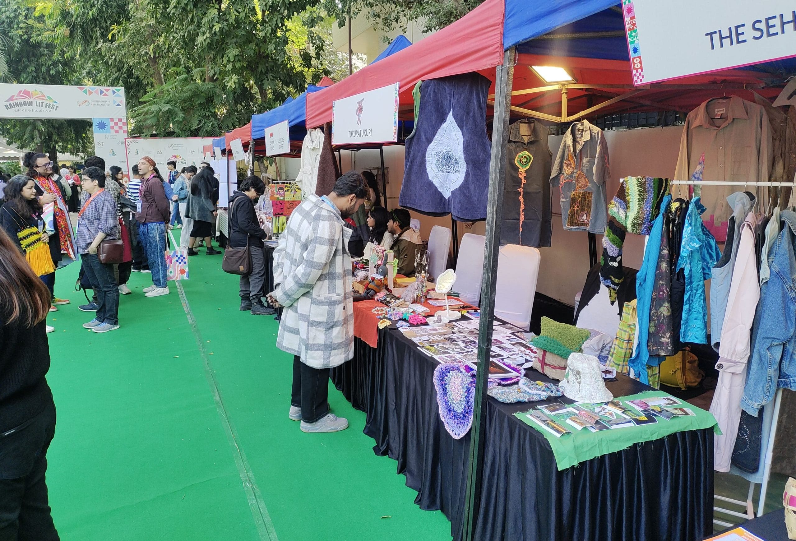 Rainbow Lit Fest featured several stalls by queer-owned businesses and artists