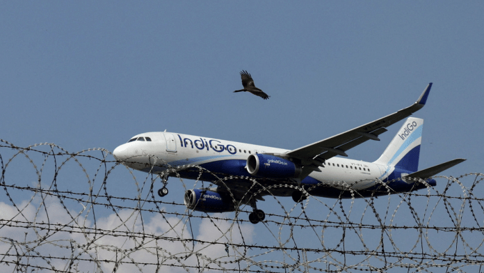An IndiGo Airlines aircraft flies low as it prepares to land in Mumbai, India, October 22, 2025. REUTERS/Francis Mascarenhas | File photo | Reuters