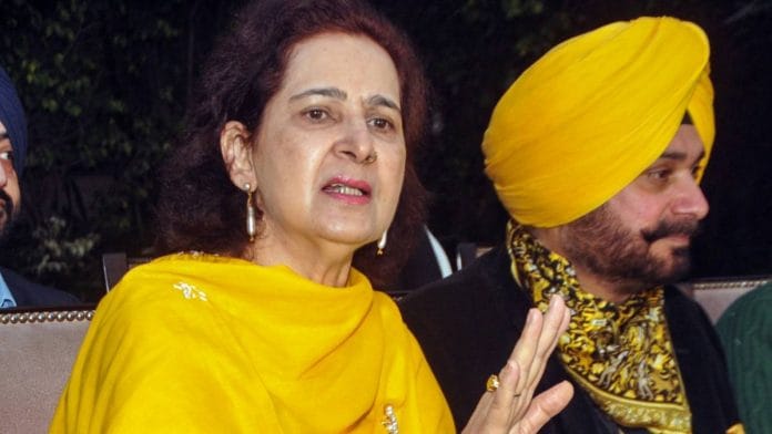 Navjot Kaur with her husband, Congress leader Navjot Singh Sidhu | ANI file photo