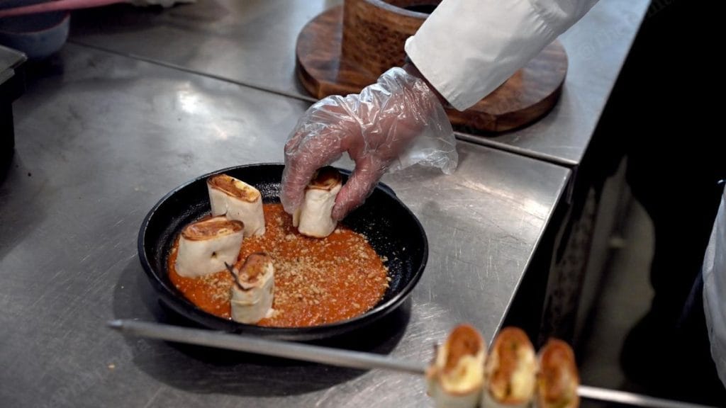 Beyti kebab being served at The Terrace. Suraj Singh | ThePrint