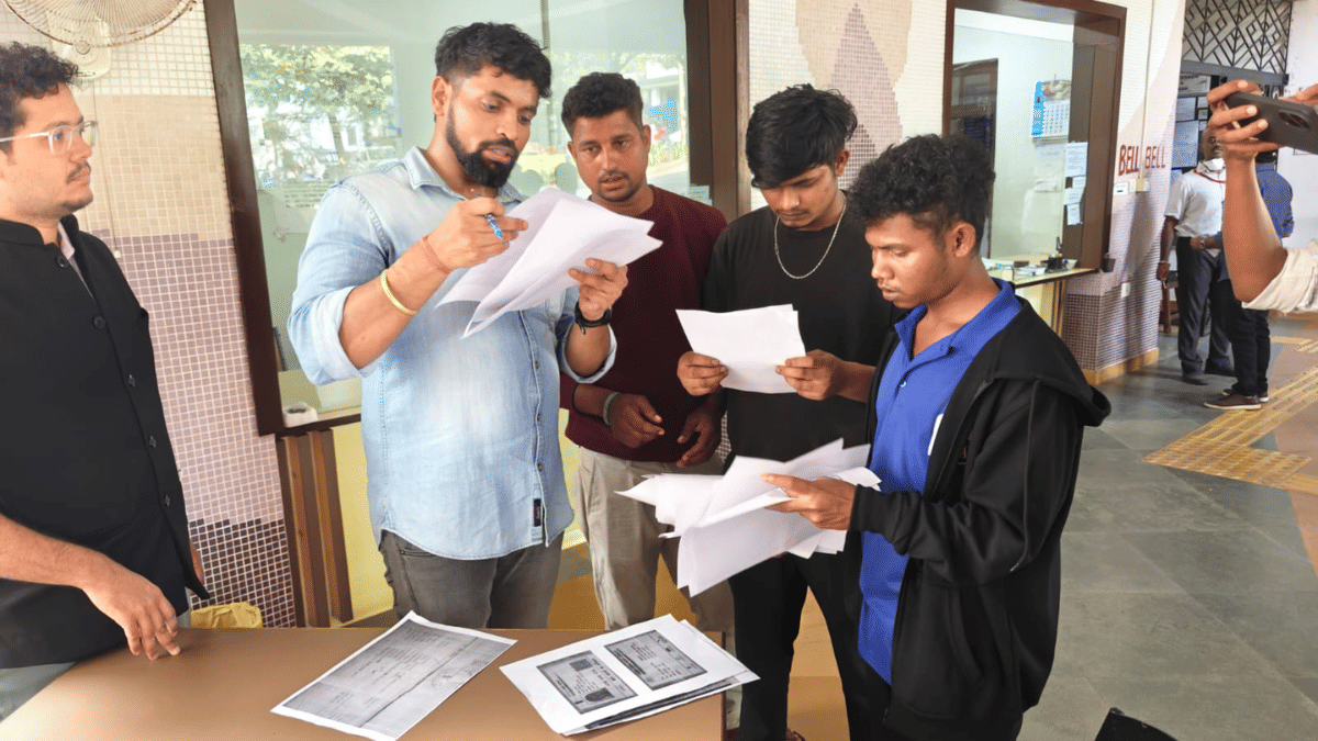 Kin of the victims submit identification documents to government officials at the Goa Medical College | By Special Arrangement