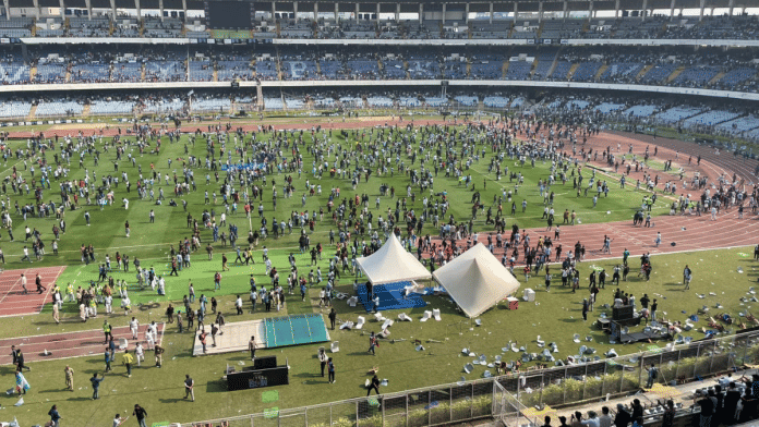 Fans invaded the ground as Lionel Messi left the stadium within 30 minutes of his arrival | Saptak Datta/ThePrint
