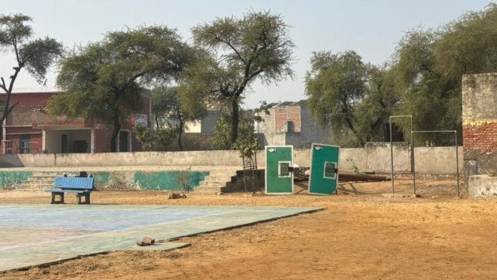 The Yuva Sports Complex in Rohtak where Hardik died. The pole that killed in lies at a distance. Samridhi Tewari | ThePrint
